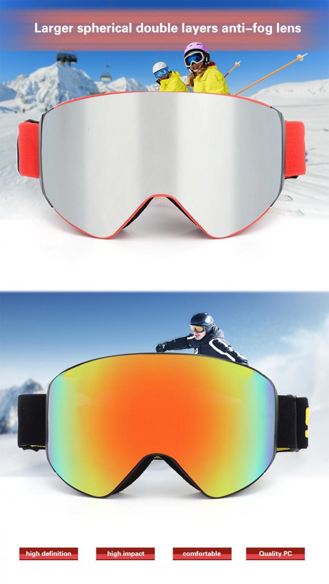 Bingkai TPU Resep Keselamatan Olahraga Outdoor Goggle Pelindung Mata Snowboard Ski Goggles