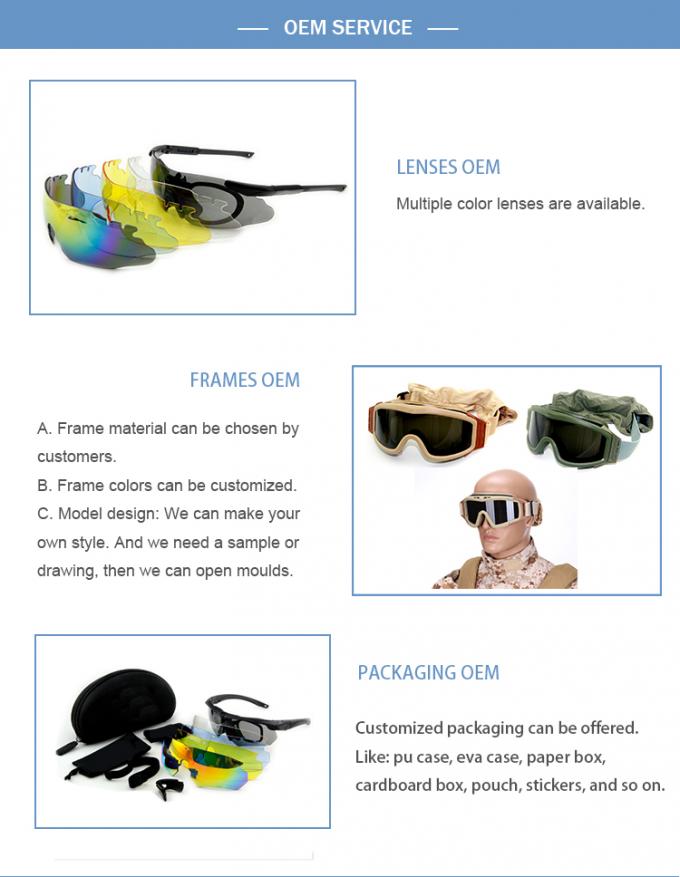 Anti-Dampak Anti-Kabut Uv400 Pelindung Olahraga Menembak Berburu Kacamata Balistik Taktis Kacamata Keselamatan Eyeshield Militer