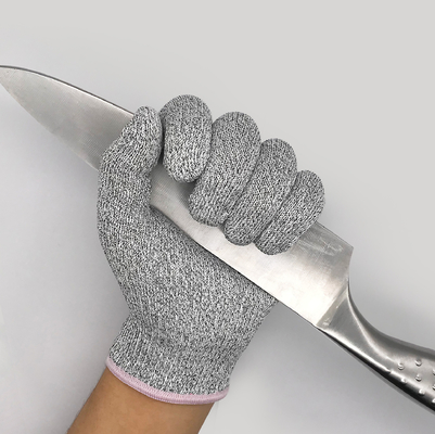 HPPE PU dilapisi cut tahan keselamatan sarung tangan pekerjaan Tingkat 5 anti cut sarung tangan untuk konstruksi